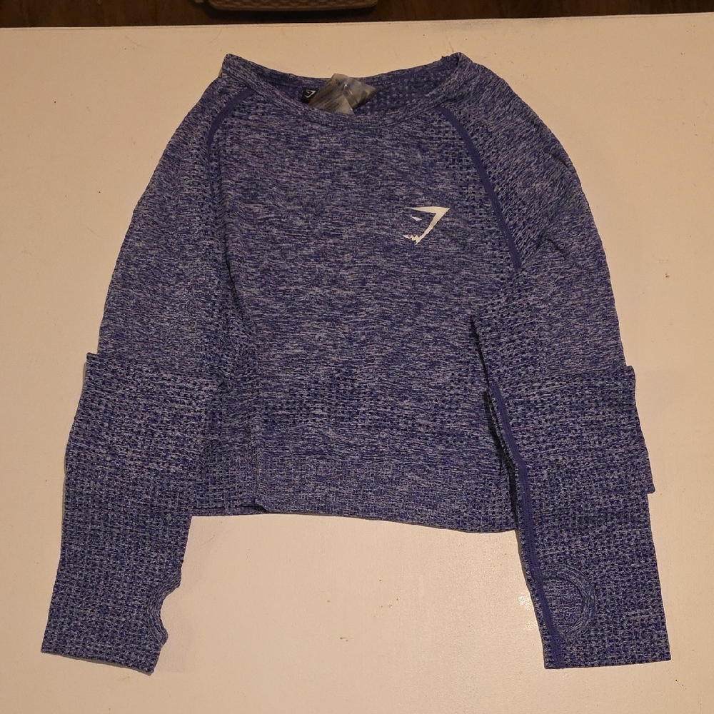 Gymshark Purple Cropped Long Sleeve Top